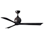 Matthews Fan Company Irene-3 60" 3 Blade Indoor Ceiling Fan Textured Bronze / Matte Black