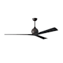 Matthews Fan Company Irene-3 72" 3 Blade Indoor / Outdoor Ceiling Fan Textured Bronze / Matte Black