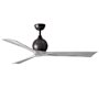 Matthews Fan Company Irene-3 60" 3 Blade Indoor Ceiling Fan Textured Bronze / Barn Wood Tone