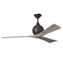 Matthews Fan Company Irene-3 52" 3 Blade Indoor Ceiling Fan Textured Bronze / Gray Ash