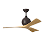 Matthews Fan Company Irene-3 42" 3 Blade Indoor Ceiling Fan Textured Bronze / Light Maple