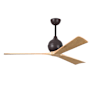 Matthews Fan Company Irene-3 60" 3 Blade Indoor Ceiling Fan Textured Bronze / Light Maple