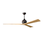 Matthews Fan Company Irene-3 72" 3 Blade Indoor / Outdoor Ceiling Fan Textured Bronze / Light Maple Tone