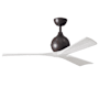 Matthews Fan Company Irene-3 52" 3 Blade Indoor Ceiling Fan Textured Bronze / Matte White