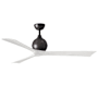 Matthews Fan Company Irene-3 60" 3 Blade Indoor Ceiling Fan Textured Bronze / Matte White