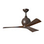 Matthews Fan Company Irene-3 42" 3 Blade Indoor Ceiling Fan Textured Bronze / Walnut Blades