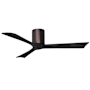 Matthews Fan Company Irene-3H 52" 3 Blade Indoor Ceiling Fan Brushed Bronze / Matte Black