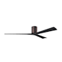 Matthews Fan Company Irene-3H 72" 3 Blade Indoor / Outdoor Ceiling Fan Brushed Bronze / Matte Black
