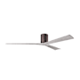 Matthews Fan Company Irene-3H 72" 3 Blade Indoor / Outdoor Ceiling Fan Brushed Bronze / Barn Wood Tone