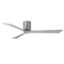 Matthews Fan Company Irene-3H 60" 3 Blade Indoor Ceiling Fan Brushed Nickel / Barn Wood Tone