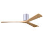 Matthews Fan Company Irene-3H 60" 3 Blade Indoor Ceiling Fan Brushed Nickel / Light Maple Tone