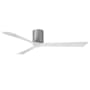 Matthews Fan Company Irene-3H 60" 3 Blade Indoor Ceiling Fan Brushed Nickel / Matte White