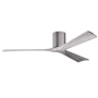 Matthews Fan Company Irene-3H 60" 3 Blade Indoor Ceiling Fan Brushed Pewter / Barnwood