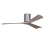 Matthews Fan Company Irene-3H 52" 3 Blade Indoor Ceiling Fan Brushed Pewter / Gray Ash