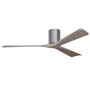 Matthews Fan Company Irene-3H 60" 3 Blade Indoor Ceiling Fan Brushed Pewter / Gray Ash