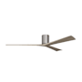 Matthews Fan Company Irene-3H 72" 3 Blade Indoor / Outdoor Ceiling Fan Brushed Pewter / Gray Ash Tone