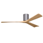 Matthews Fan Company Irene-3H 60" 3 Blade Indoor Ceiling Fan Brushed Pewter / Light Maple Tone