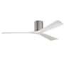Matthews Fan Company Irene-3H 60" 3 Blade Indoor Ceiling Fan Brushed Pewter / Matte White