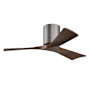Matthews Fan Company Irene-3H 42" 3 Blade Indoor Ceiling Fan Brushed Pewter / Walnut