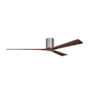 Matthews Fan Company Irene-3H 72" 3 Blade Indoor / Outdoor Ceiling Fan Brushed Pewter / Walnut Tone