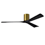 Matthews Fan Company Irene-3H 60" 3 Blade Indoor Ceiling Fan Brushed Brass / Matte Black