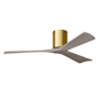 Matthews Fan Company Irene-3H 52" 3 Blade Indoor Ceiling Fan Brushed Brass / Gray Ash
