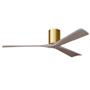 Matthews Fan Company Irene-3H 60" 3 Blade Indoor Ceiling Fan Brushed Brass / Gray Ash