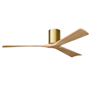 Matthews Fan Company Irene-3H 60" 3 Blade Indoor Ceiling Fan Brushed Brass / Light Maple Tone