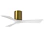 Matthews Fan Company Irene-3H 42" 3 Blade Indoor Ceiling Fan Brushed Brass / Matte White