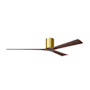 Matthews Fan Company Irene-3H 72" 3 Blade Indoor / Outdoor Ceiling Fan Brushed Brass / Walnut Tone