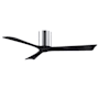 Matthews Fan Company Irene-3H 52" 3 Blade Indoor Ceiling Fan Polished Chrome / Matte Black