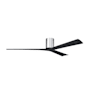 Matthews Fan Company Irene-3H 72" 3 Blade Indoor / Outdoor Ceiling Fan Polished Chrome / Matte Black