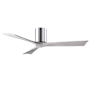Matthews Fan Company Irene-3H 52" 3 Blade Indoor Ceiling Fan Polished Chrome / Barn Wood Tone