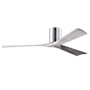 Matthews Fan Company Irene-3H 60" 3 Blade Indoor Ceiling Fan Polished Chrome / Barn Wood Tone