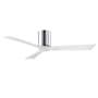 Matthews Fan Company Irene-3H 52" 3 Blade Indoor Ceiling Fan Polished Chrome / Matte White