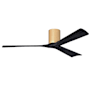 Matthews Fan Company Irene-3H 60" 3 Blade Indoor Ceiling Fan Light Maple / Matte Black