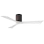 Matthews Fan Company Irene-3H 52" 3 Blade Indoor Ceiling Fan Textured Bronze / Matte White