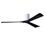 Matthews Fan Company Irene-3H 60" 3 Blade Indoor Ceiling Fan Gloss White / Matte Black