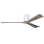 Matthews Fan Company Irene-3H 60" 3 Blade Indoor Ceiling Fan Gloss White / Gray Ash