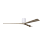 Matthews Fan Company Irene-3H 72" 3 Blade Indoor / Outdoor Ceiling Fan Gloss White / Gray Ash Tone