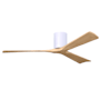Matthews Fan Company Irene-3H 60" 3 Blade Indoor Ceiling Fan Gloss White / Light Maple Tone