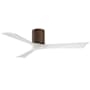 Matthews Fan Company Irene-3H 52" 3 Blade Indoor Ceiling Fan Walnut / Matte White