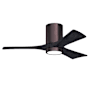 Matthews Fan Company Irene-3HLK 42" 3 Blade Indoor Ceiling Fan Brushed Bronze / Matte Black