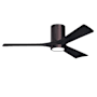Matthews Fan Company Irene-3HLK 52" 3 Blade Indoor Ceiling Fan Brushed Bronze / Matte Black