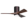 Matthews Fan Company Irene-3HLK 42" 3 Blade Indoor Ceiling Fan Brushed Bronze / Walnut Tone