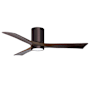 Matthews Fan Company Irene-3HLK 52" 3 Blade Indoor Ceiling Fan Brushed Bronze / Walnut Tone