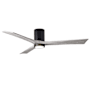 Matthews Fan Company Irene-3HLK 60" 3 Blade Indoor Ceiling Fan Matte Black / Barnwood Tone