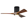 Matthews Fan Company Irene-3HLK 42" 3 Blade Indoor Ceiling Fan Matte Black / Walnut Tone