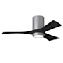 Matthews Fan Company Irene-3HLK 42" 3 Blade Indoor Ceiling Fan Brushed Nickel / Matte Black