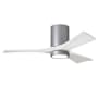Matthews Fan Company Irene-3HLK 42" 3 Blade Indoor Ceiling Fan Brushed Nickel / Matte White